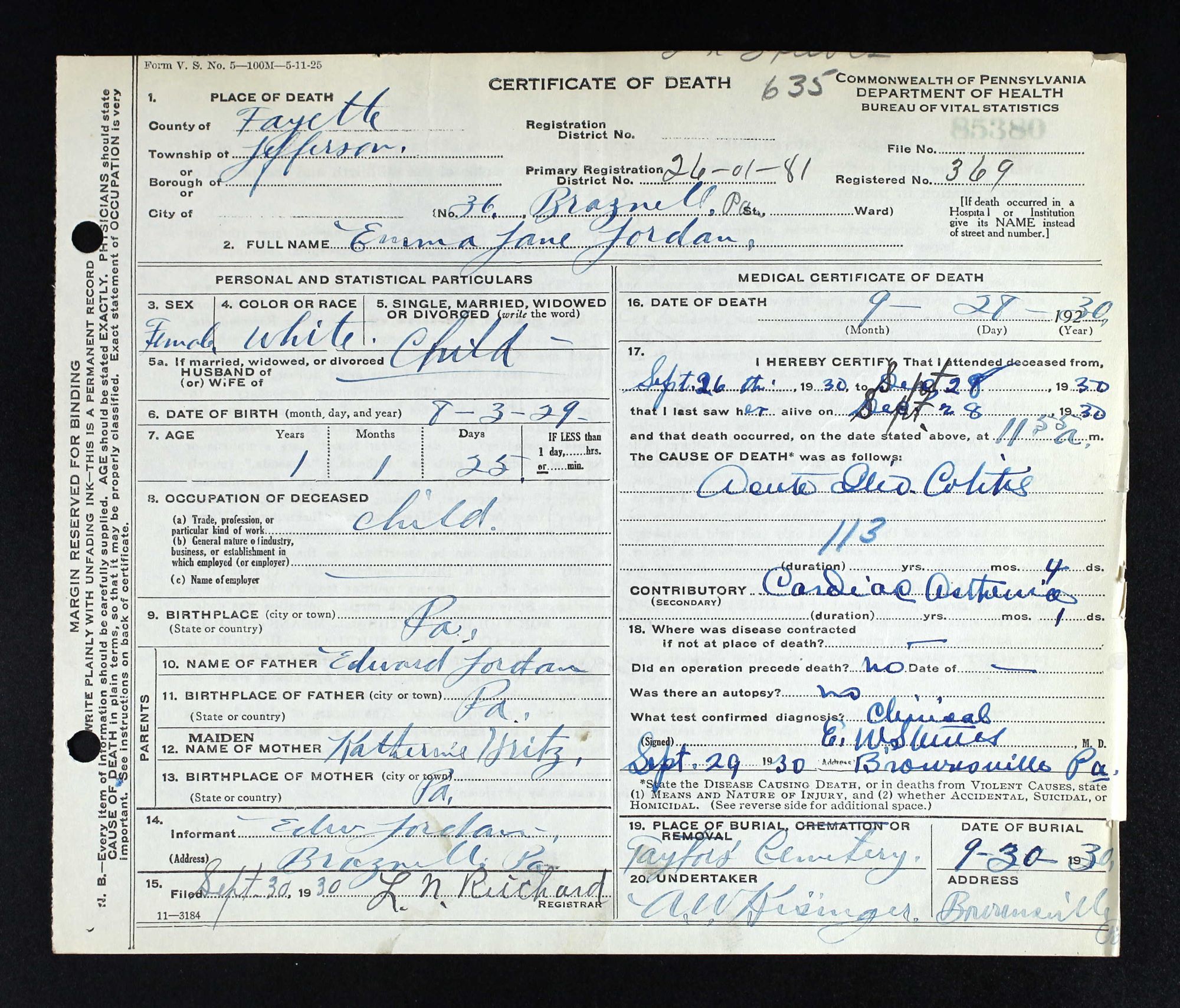 death cert